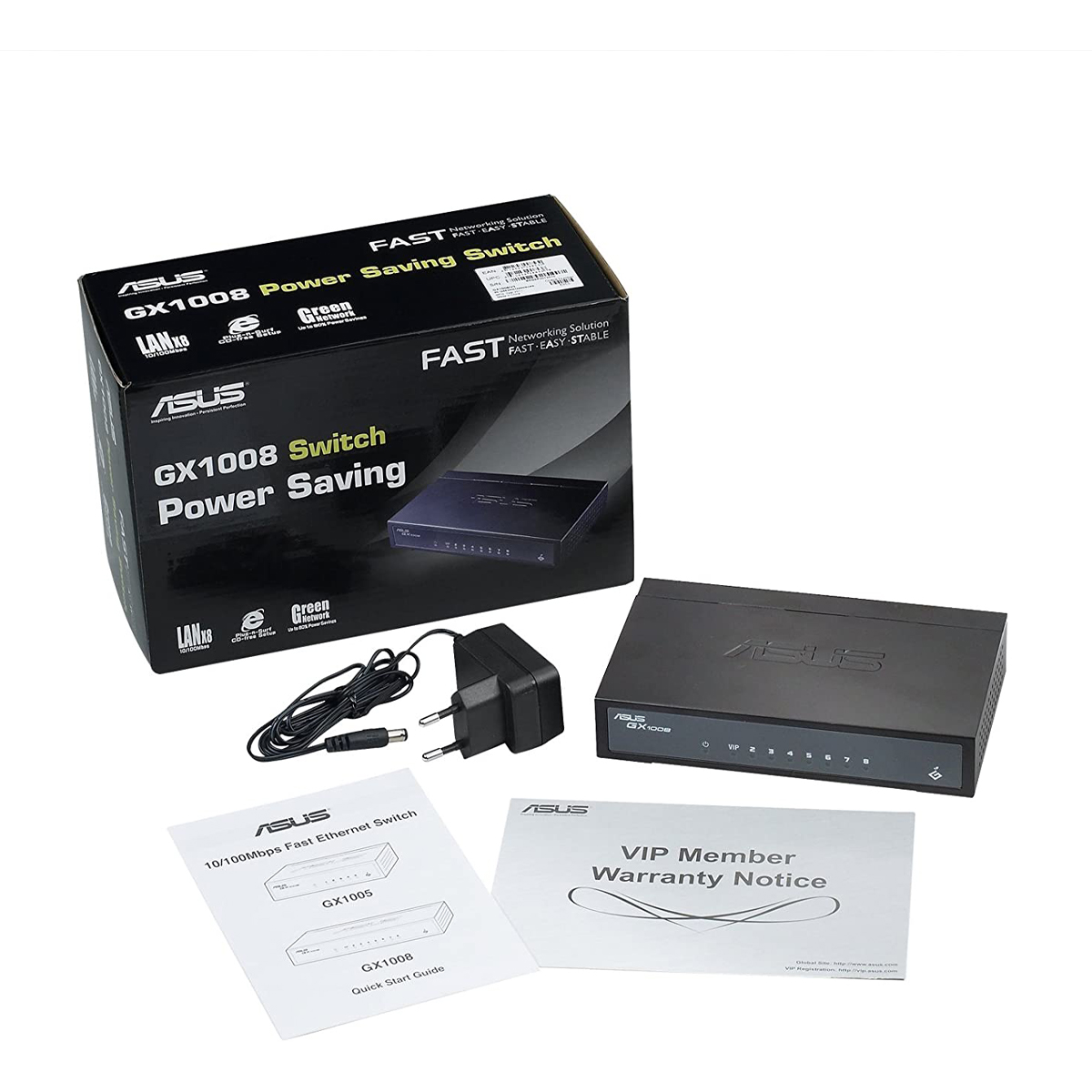 سوئیچ شبکه 8 پورت ایسوس مدل GigaX1008-2